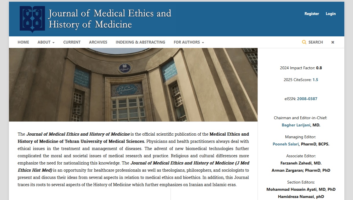 Journal of Medical Ethics and History of Medicine